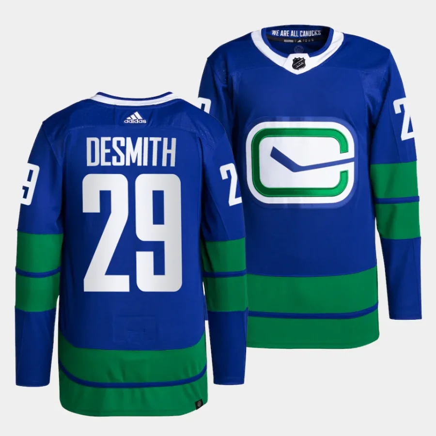 casey desmith canucks blue alternate primegreen jersey