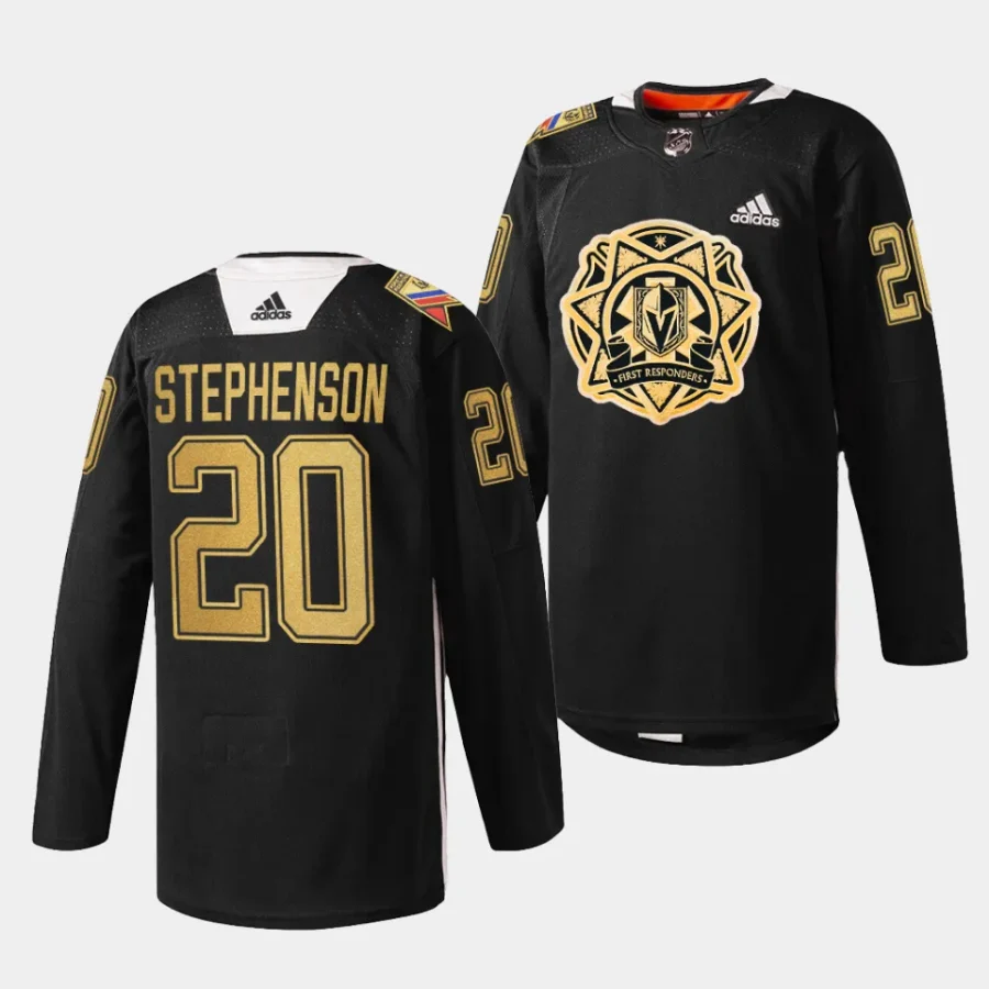 chandler stephenson vgk 2024 first responders black jersey