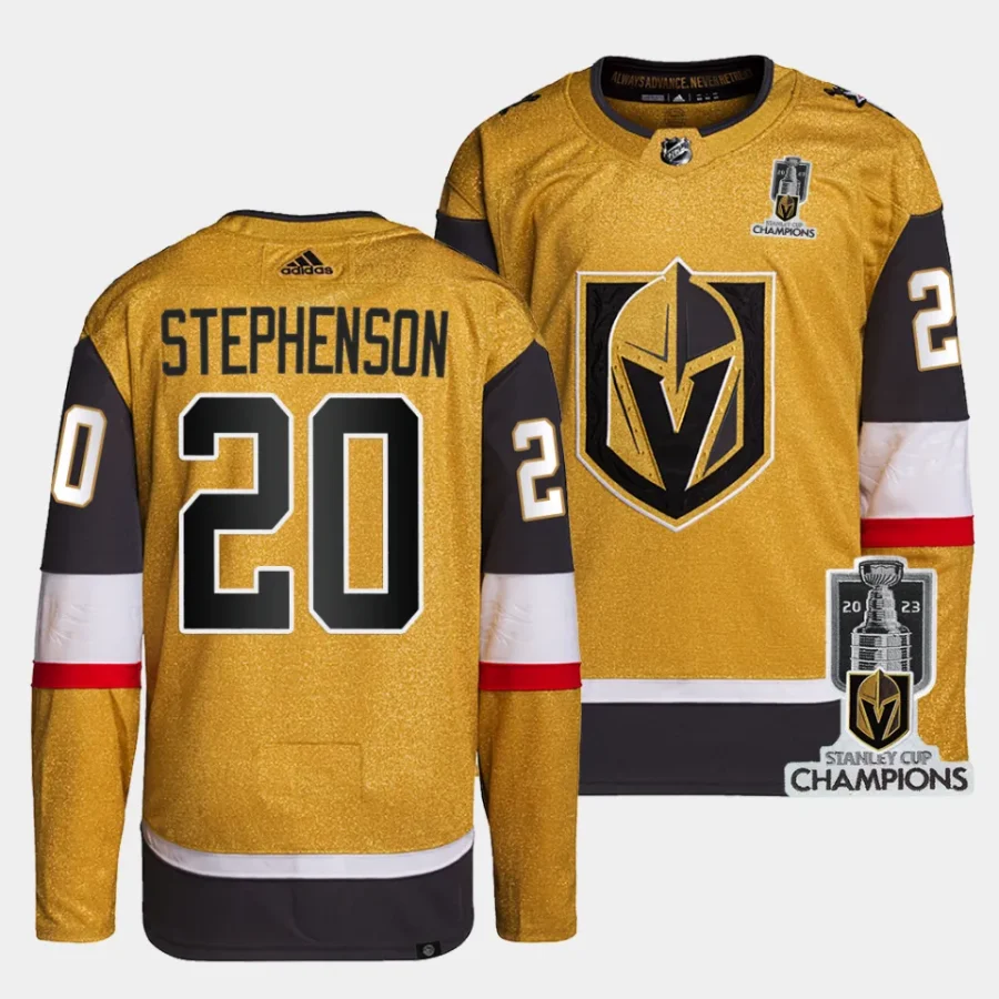 chandler stephenson vgk gold 2023 stanley cup champions authentic home jersey