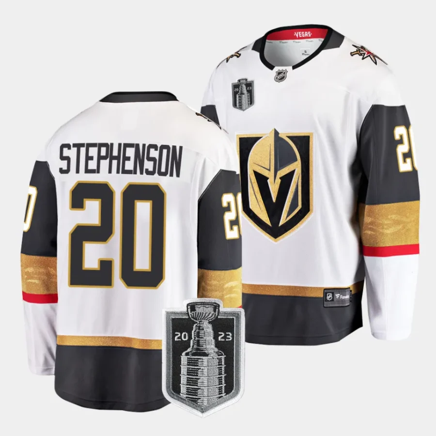 chandler stephenson vgk white 2023 stanley cup final away jersey