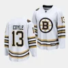 charlie coyle bruins white 2023 24100th anniversary premier jersey