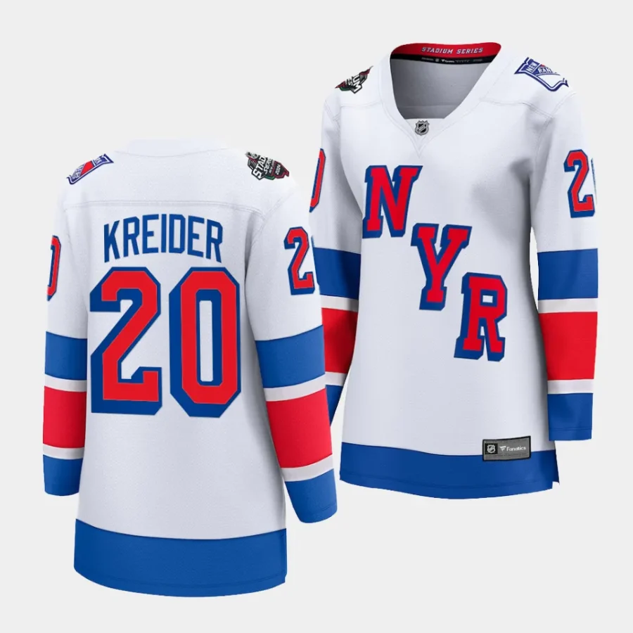 chris kreider rangers white 2024 nhl stadium series breakaway player womenjersey