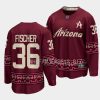 christian fischer coyotes garnet 2022 23desert night alternate premier breakaway jersey