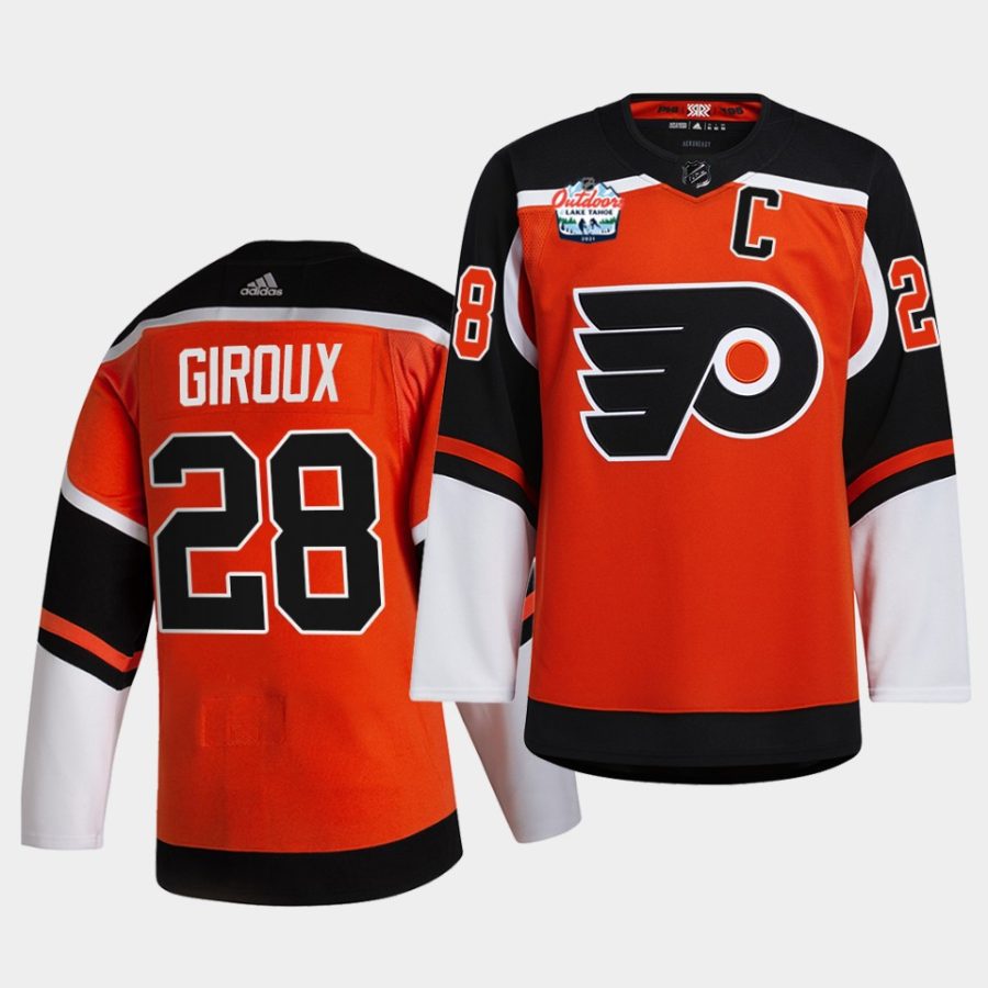 claude giroux flyers orange lake tahoe 2021 nhl outdoors sunday jersey