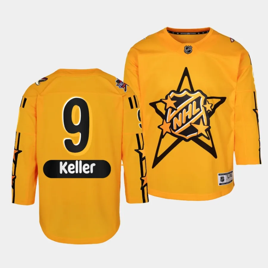 clayton keller coyotes 2024 nhl all star game youth yellowpremier jersey