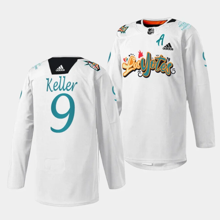 clayton keller coyotes warmup 2023los yotes night white jersey