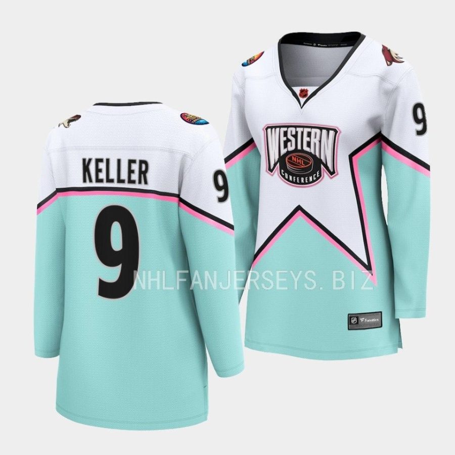 clayton keller coyotes white 2023 nhl all star women jerseys