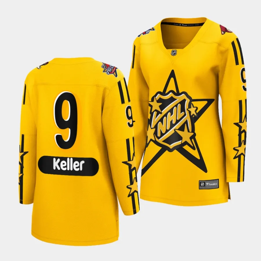 clayton keller coyotes yellow 2024 nhl all star game women jerseys