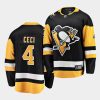 cody ceci penguins black 2020 21 home men jersey