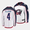 cole sillinger blue jackets white away breakaway player jersey