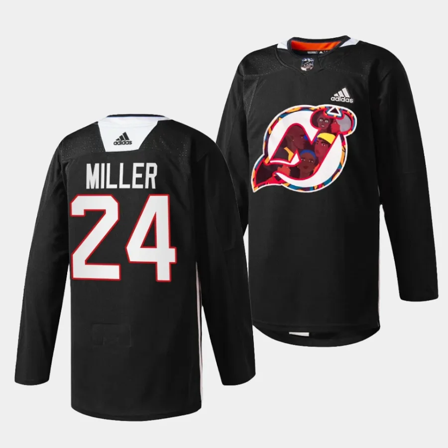 colin miller devils black 2024 black history celebration specialty jersey