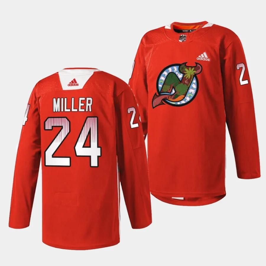 colin miller devils red 2024asian and pacific islander heritage night jersey