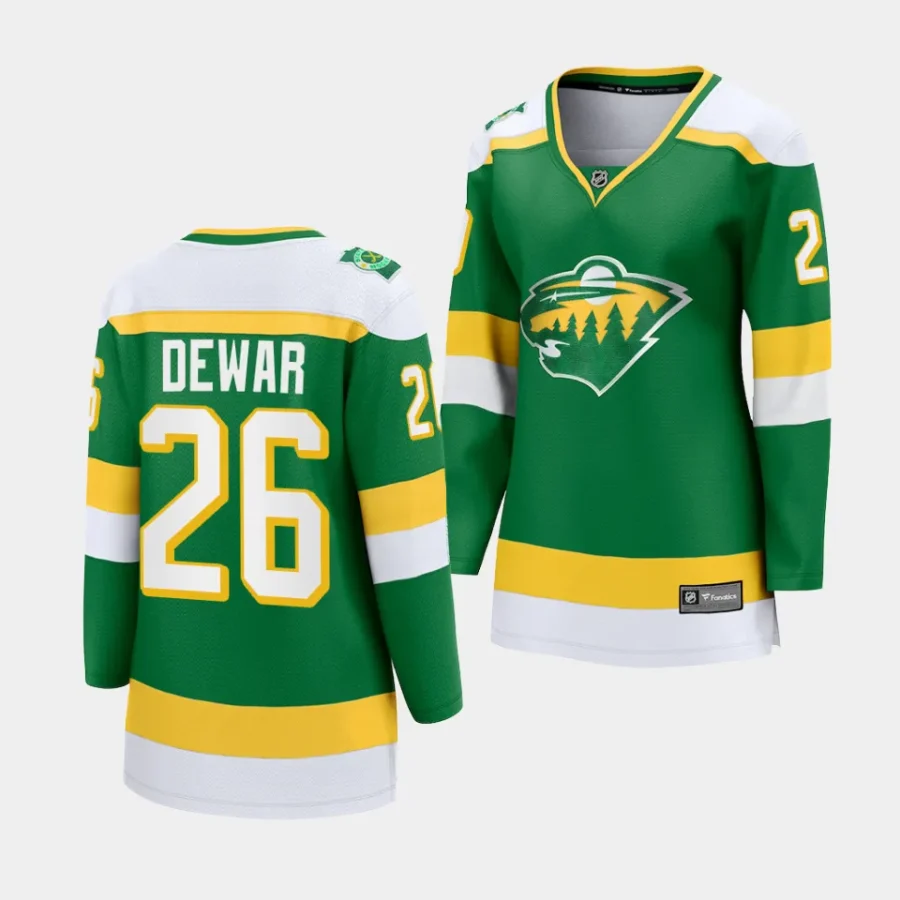 connor dewar wild green alternate women jerseys