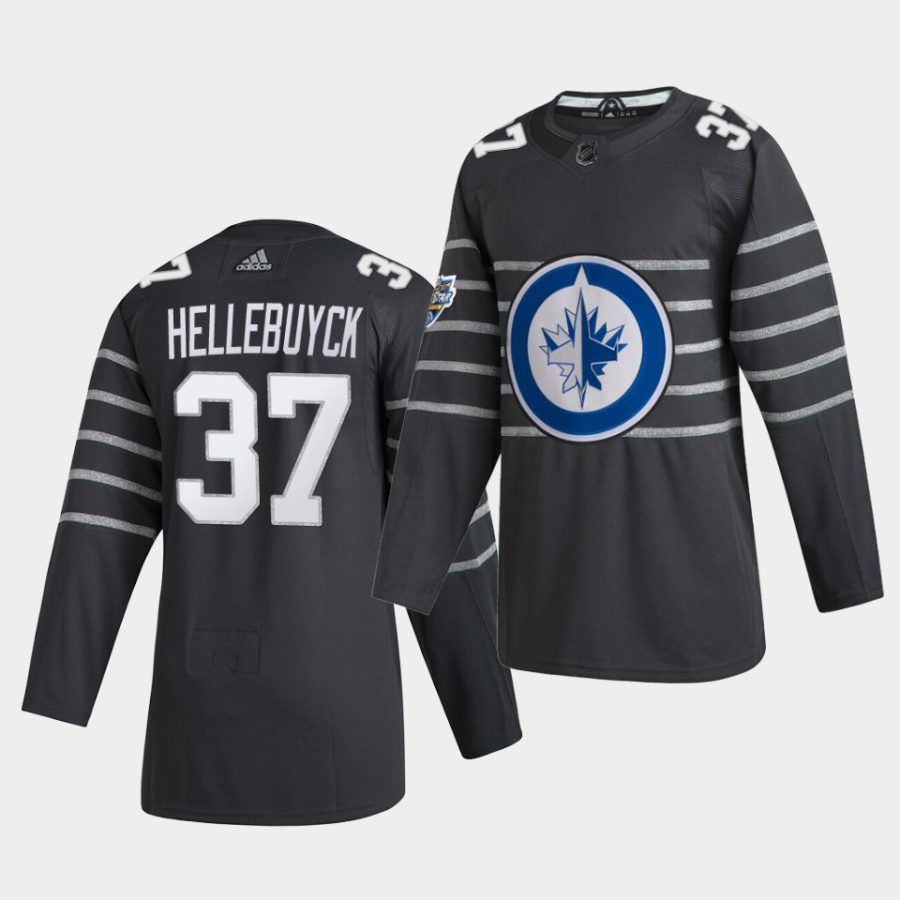 connor hellebuyck winnipeg jets gray 2020 nhl all star game jersey