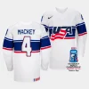 connor mackey usa 2023 iihf world championship home white jersey