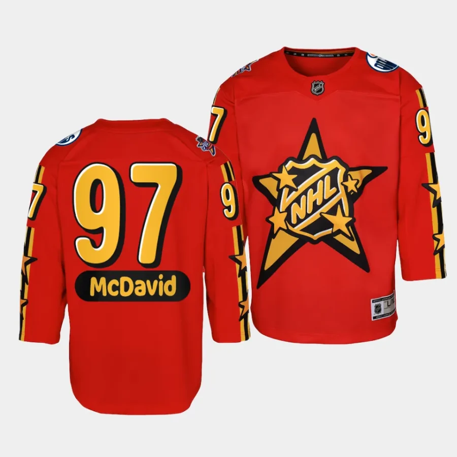 connor mcdavid oilers 2024 nhl all star game youth redpremier jersey