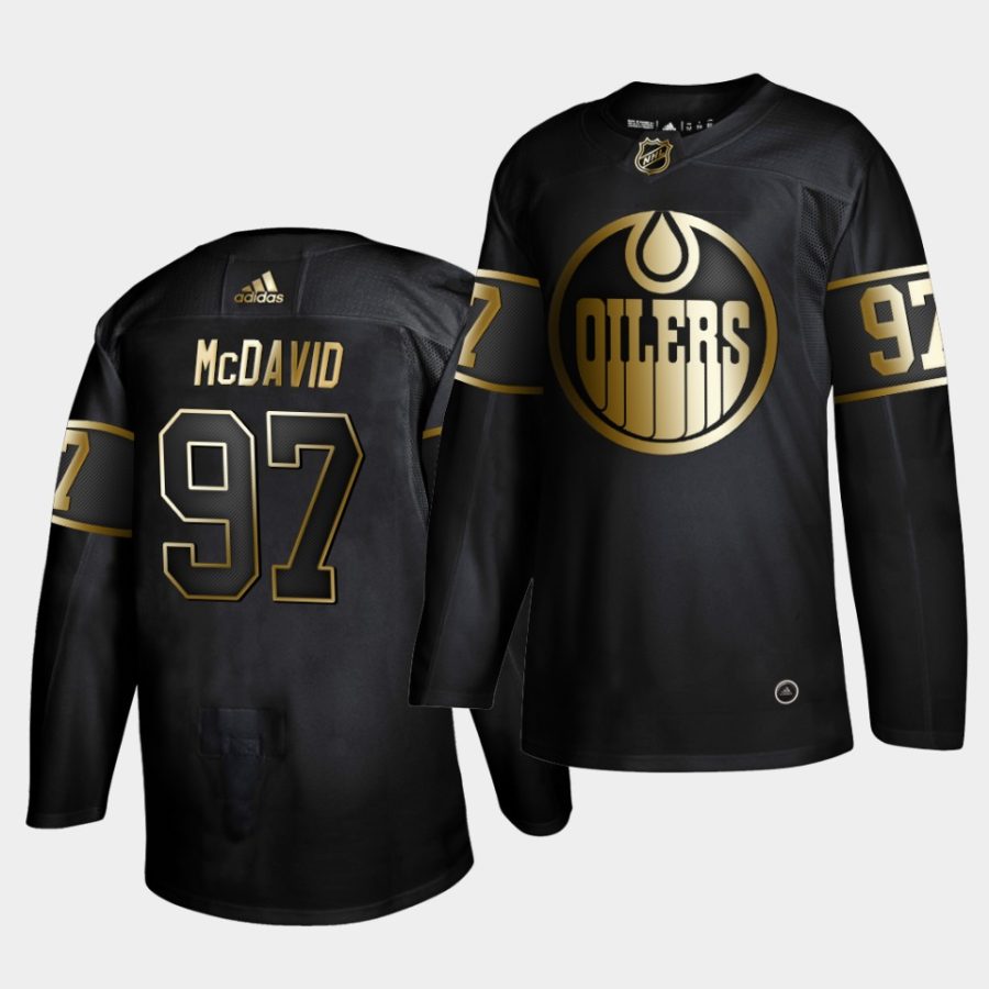 connor mcdavid oilers black golden edition authentic jersey