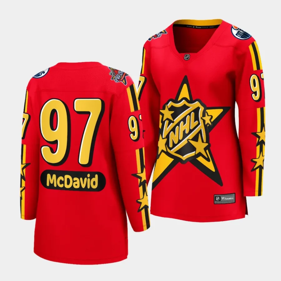 connor mcdavid oilers red 2024 nhl all star game women jerseys