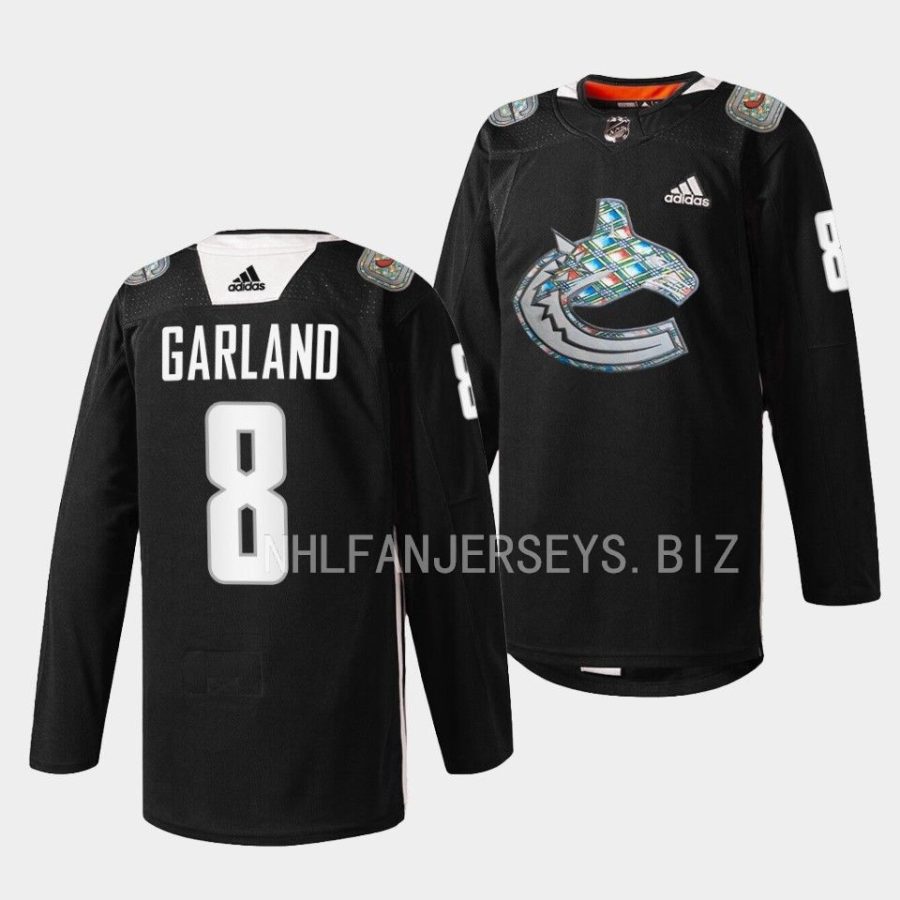 conor garland canucks black 2023black history month ethiopian canadian heritage jersey