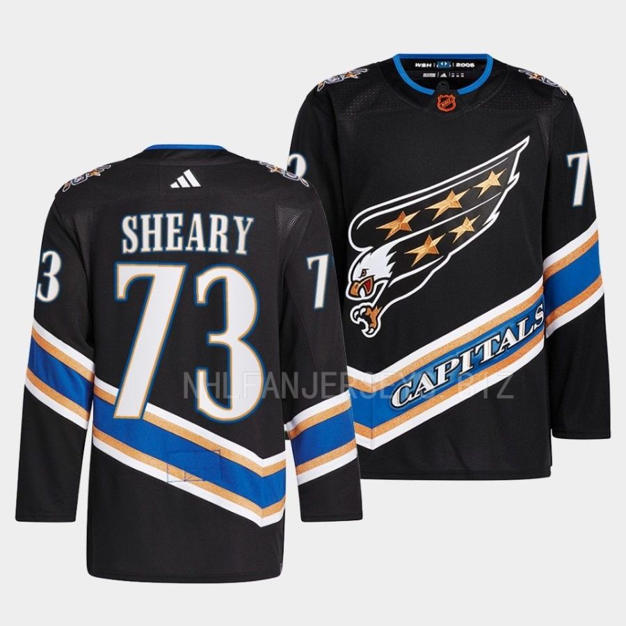 conor sheary capitals black 2022reverse retro 2.0 authentic primegreen jersey