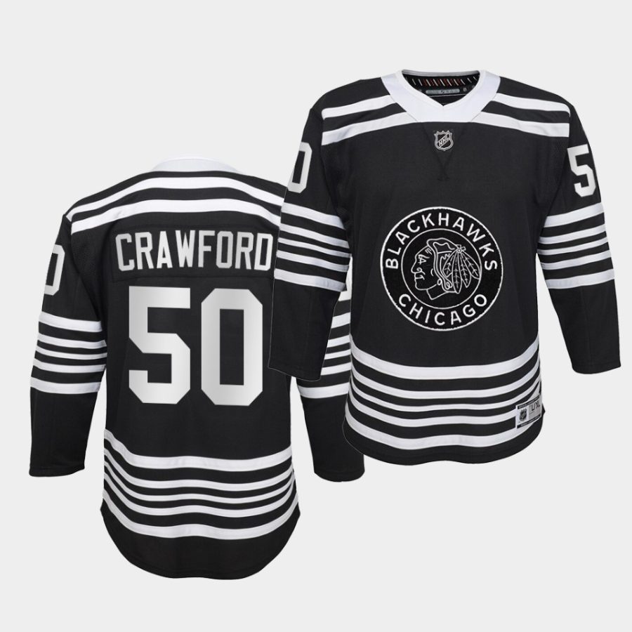 corey crawford blackhawks premier black jerseys