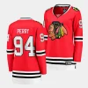 corey perry blackhawks red home women jerseys