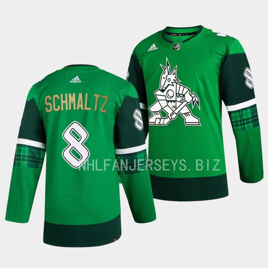 coyotes nick schmaltz primegreen authentic green 2023 st. patricks day jersey