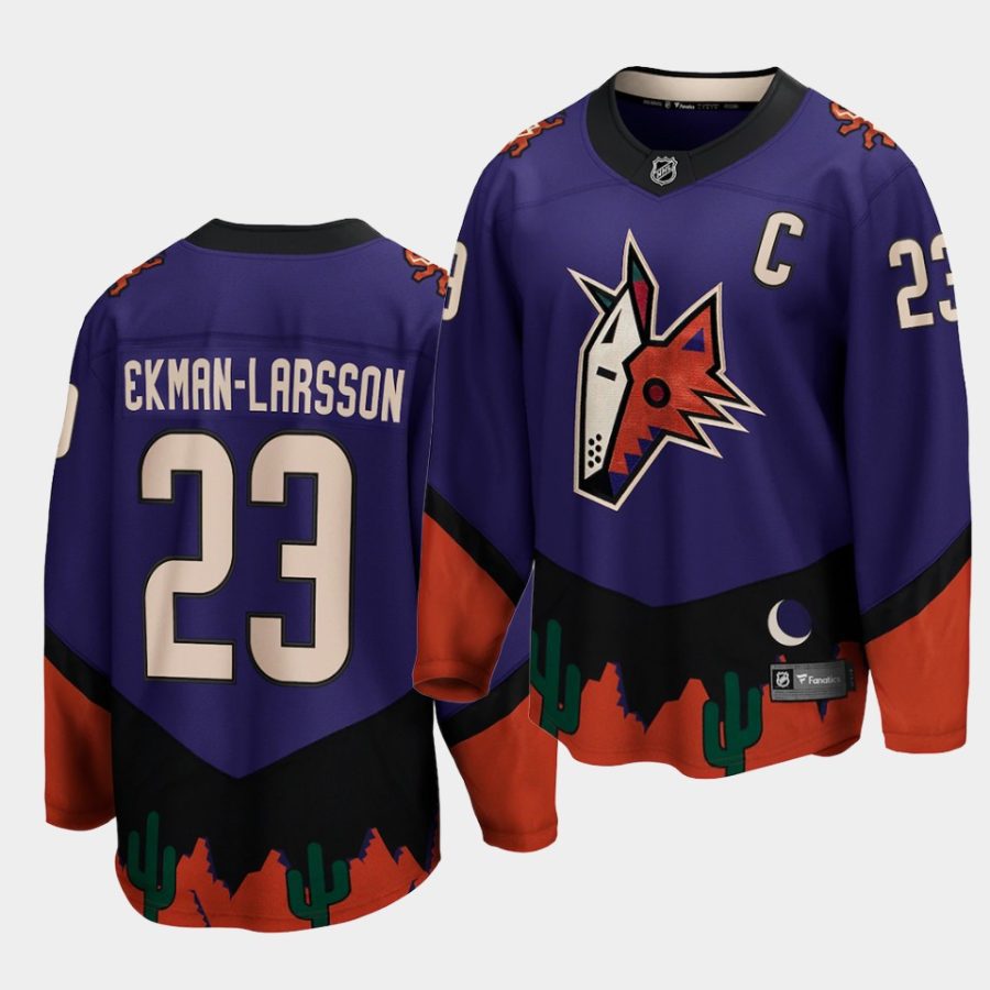 coyotes oliver ekman larsson purple 2021 special edition men jersey