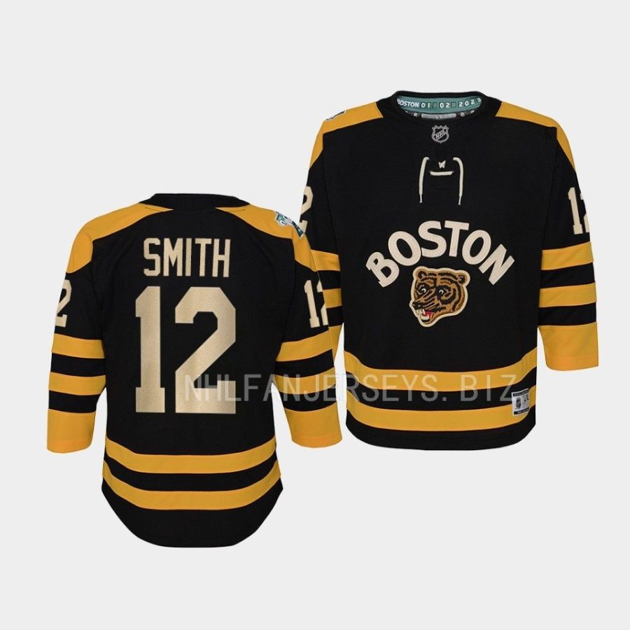 craig smith bruins 2023 winter classic youth black jersey