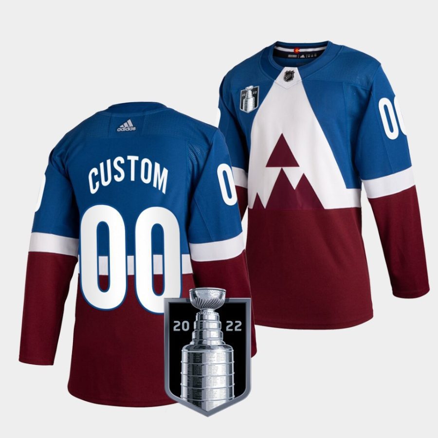 custom avalanche 2022 western champs burgundy jerseys