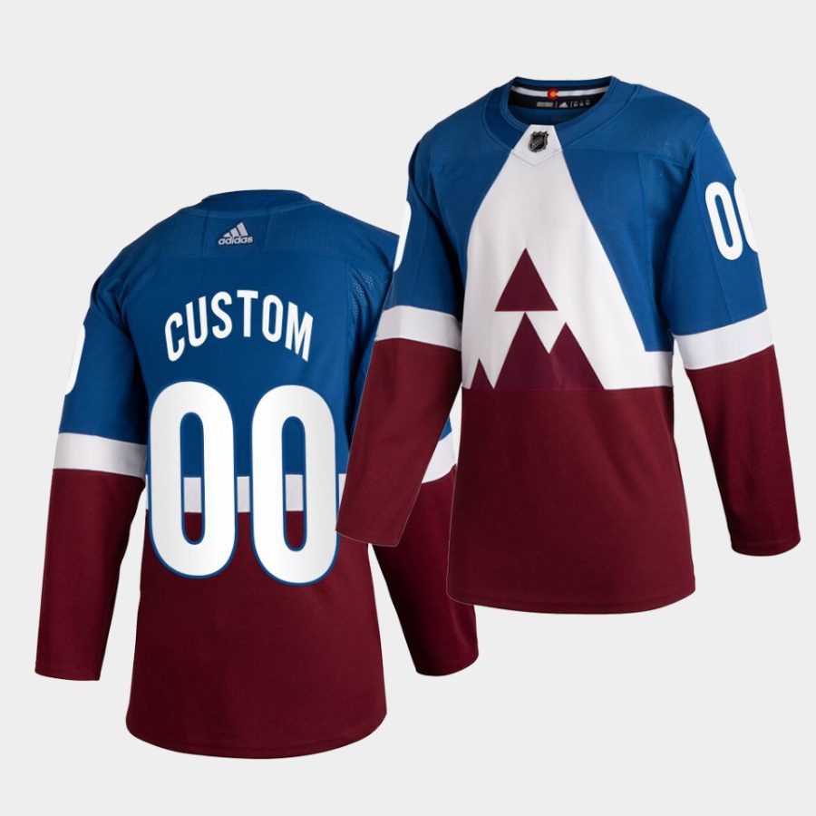 custom avalanche blue 2020 stadium series jersey