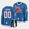 custom avalanche blue 2022 western conference champs heritage jersey