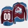 custom avalanche burgundy 25th anniversary home jersey