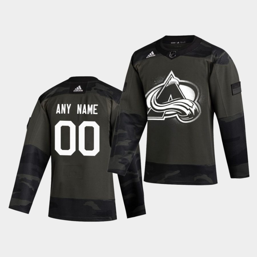 custom avalanche camo 2019 veterans day authentic jersey