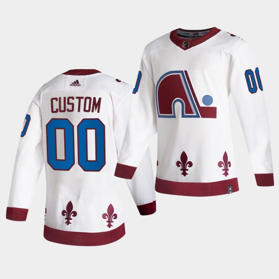 custom avalanche white 2021 reverse retro authentic jersey