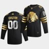 custom blackhawks 2020 21 black golden edition limited authentic jersey