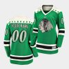 custom blackhawks 2021 st. patricks day green women jersey