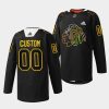 custom blackhawks foundation night black jerseys