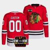 custom blackhawks red 2022milwaukee home away from home primegreen jersey