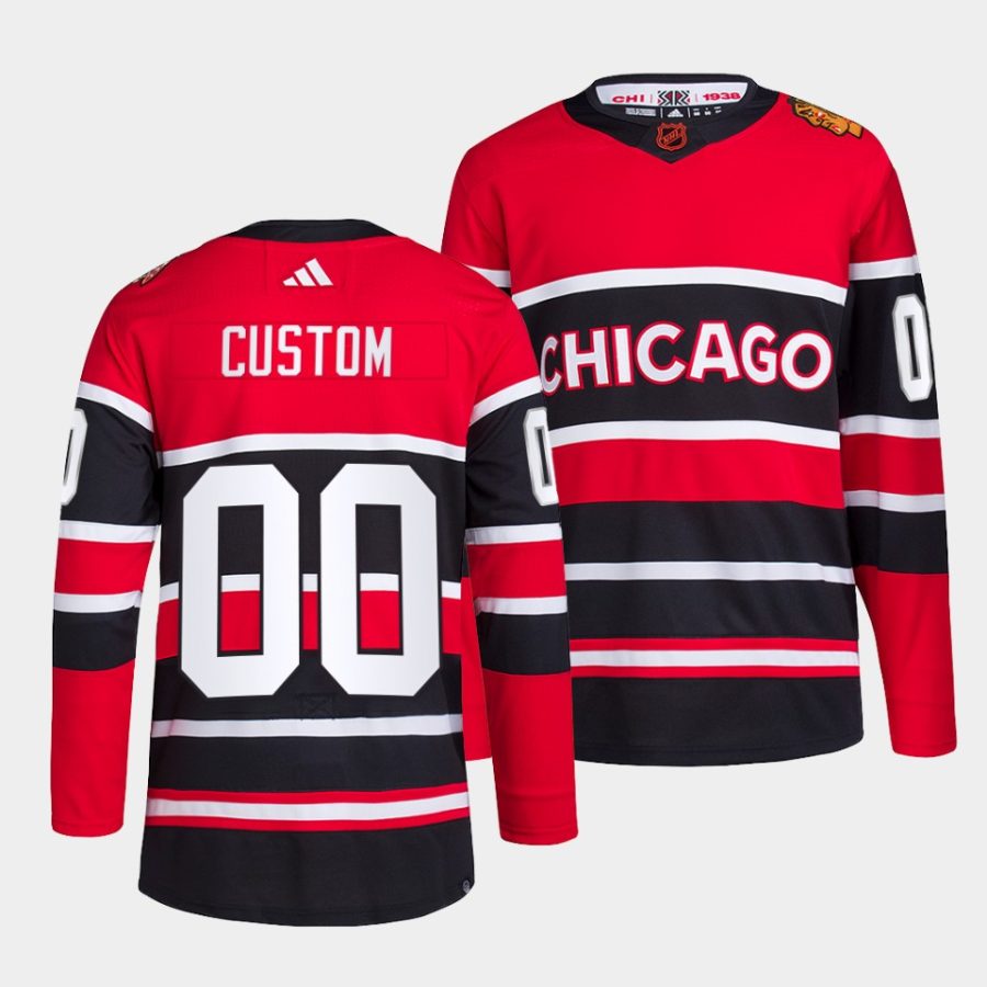 custom blackhawks red 2022reverse retro 2.0 authentic primegreen jersey