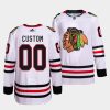 custom blackhawks white away primegreen authentic pro jersey