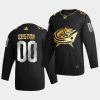 custom blue jackets 2020 21 black golden edition limited authentic jersey