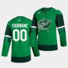 custom blue jackets 2020 st. patricks day green jersey