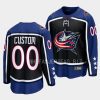 custom blue jackets navy 2022special edition 2.0 breakaway jersey