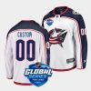 custom blue jackets white 2022 nhl global series away jersey