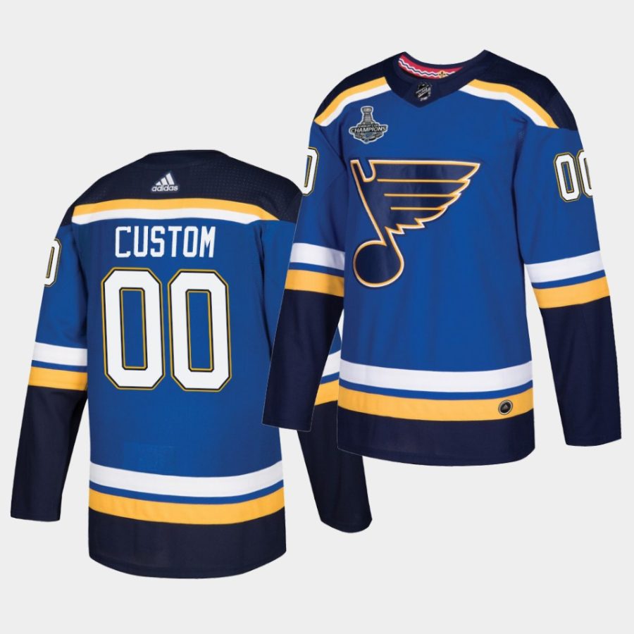 custom blues 2019 stanley cup champions royal jersey