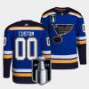 custom blues 2022 stanley cup playoffs blue authentic pro men jersey