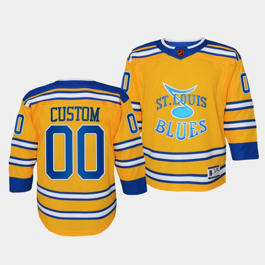 custom blues 2022special edition 2.0 youth yellow jersey