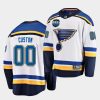 custom blues white 2021 east division patch away jersey