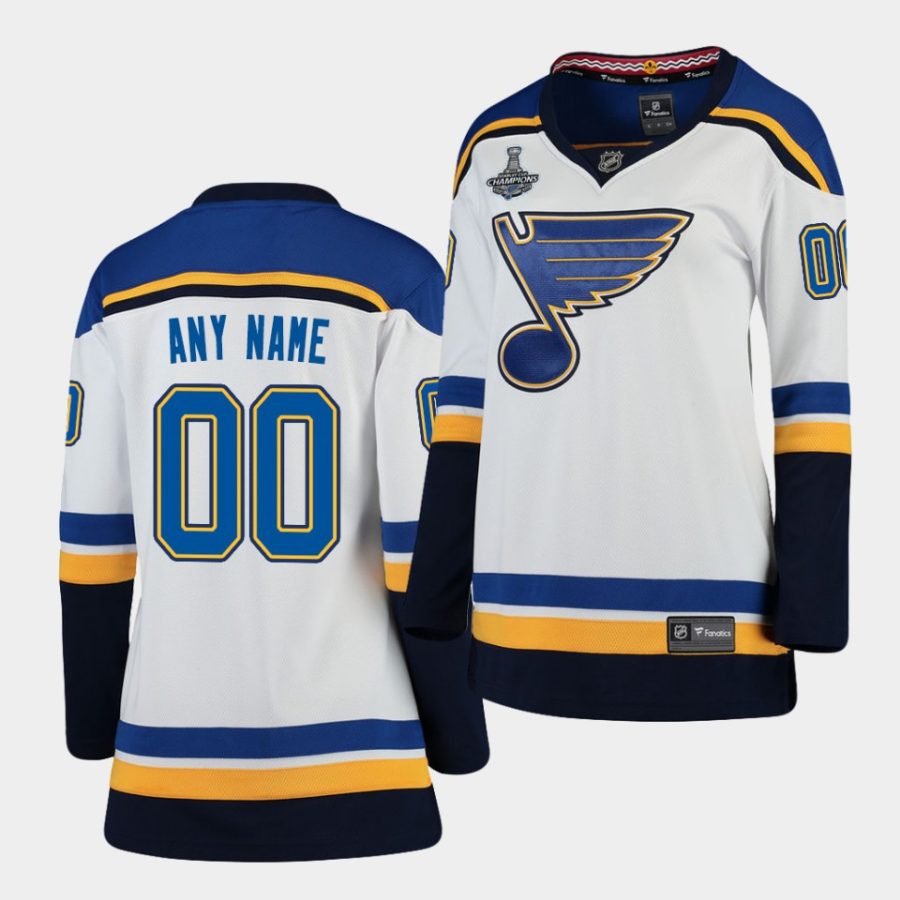 custom blues white jersey